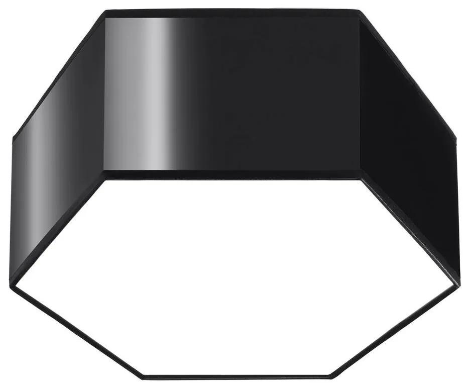 Stropné svietidlo Sunde 1, 1x čierne plastové tienidlo, (biely plast)