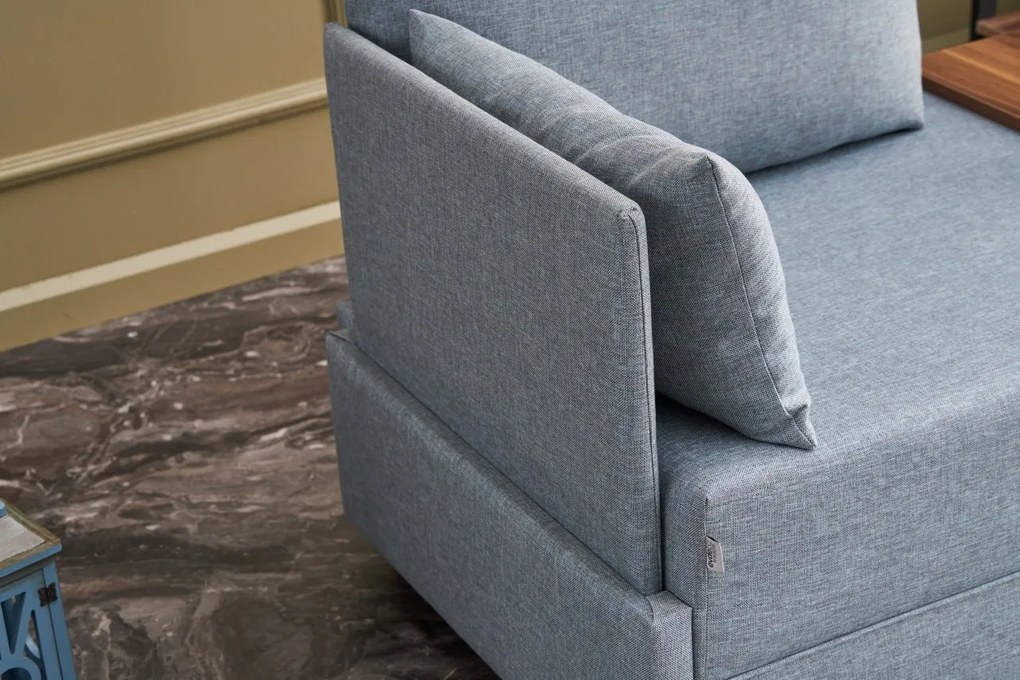 Křeslo Fly levé světle modré