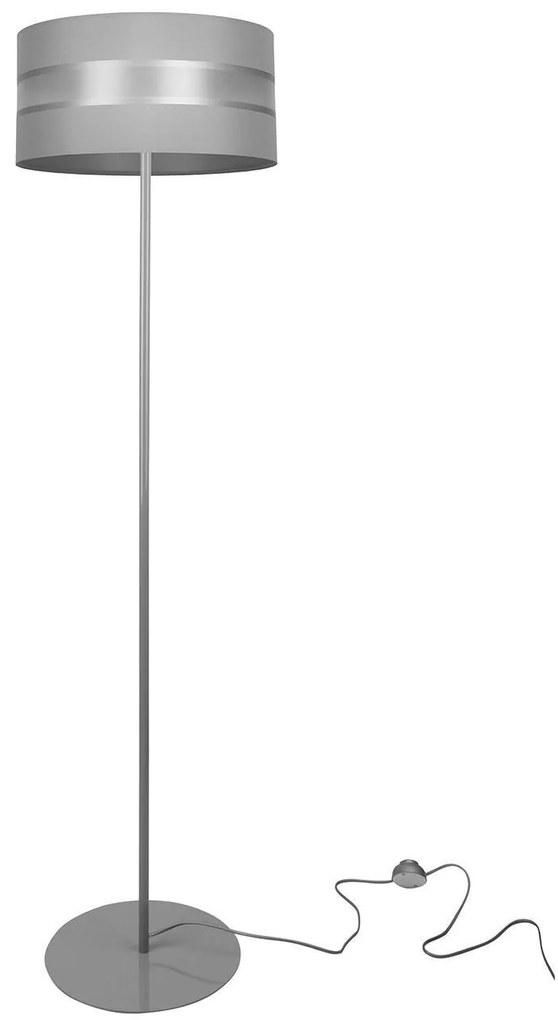 Stojacia lampa Elegance, 1x textilné tienidlo (výber z 5 farieb), (výber z 3 farieb konštrukcie), (fi 40cm)
