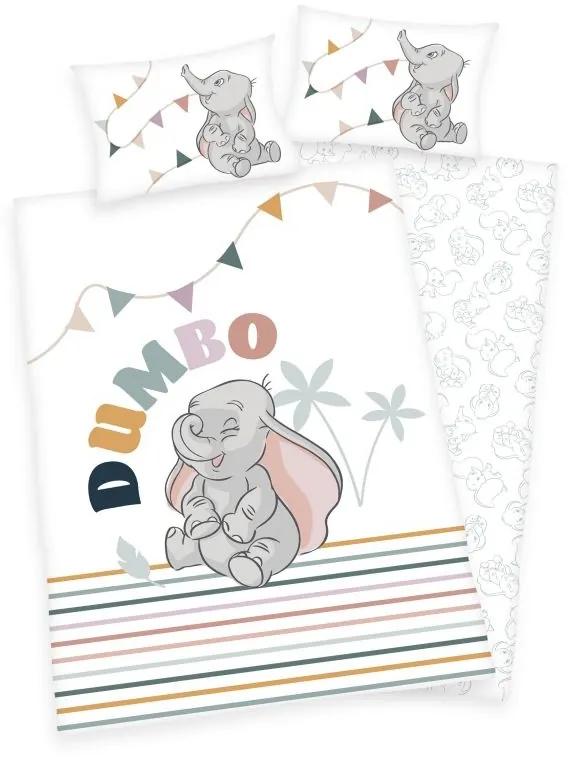 Obliečky do postieľky Dumbo Stripe BIObavlna, 135x100 cm