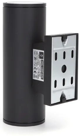 Aigostar - Vonkajšie nástenné svietidlo 2xGU10/230V čierna IP65 guľatý