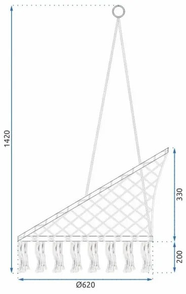 Závesné kreslo BOHO 490129A čierne