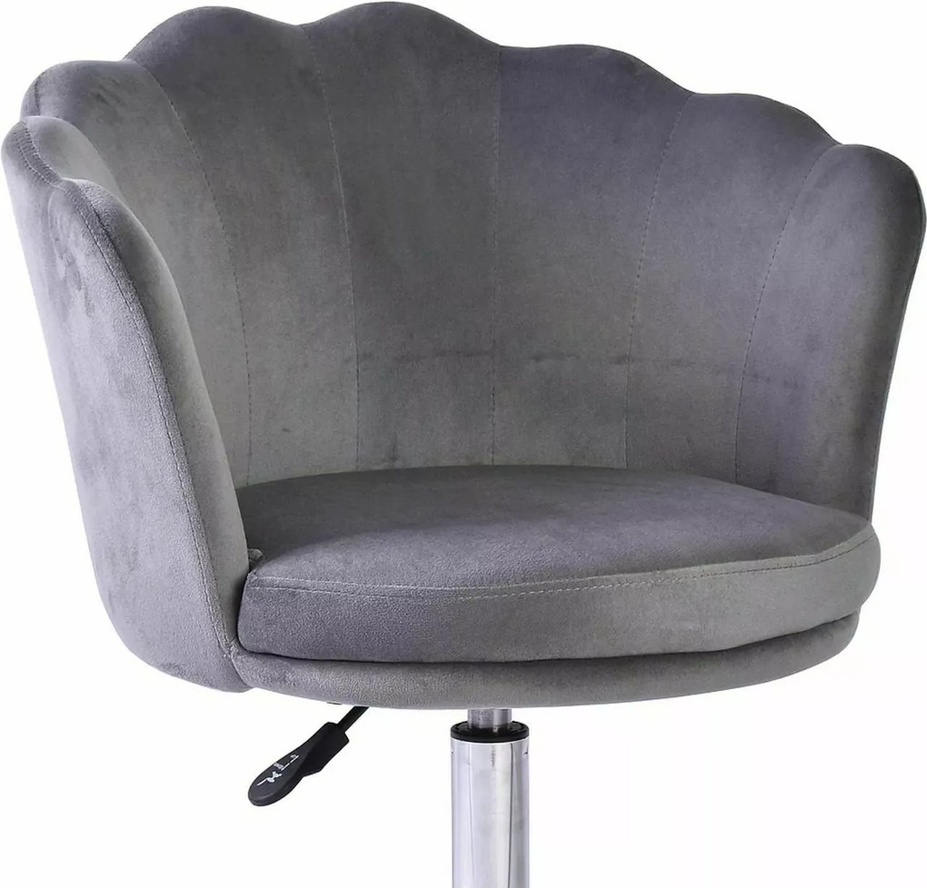 Kancelárske kreslo ROSE VELVET, sivé