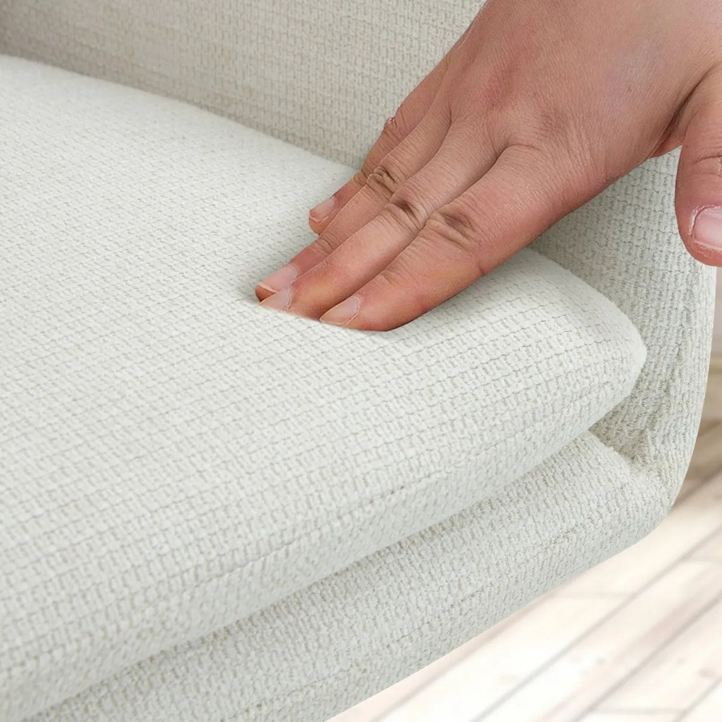 Jedálenská stolička Pickett - látka - krémová