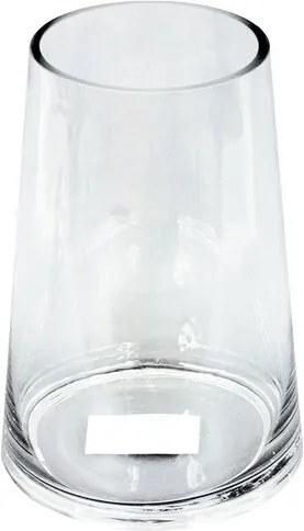 Sklenená váza Vologne číra, 23 cm