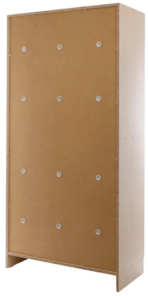 Drevená šatníková skrinka Visio - 6 boxov, 90 x 45 x 185 cm, cylindrický zámok, javor