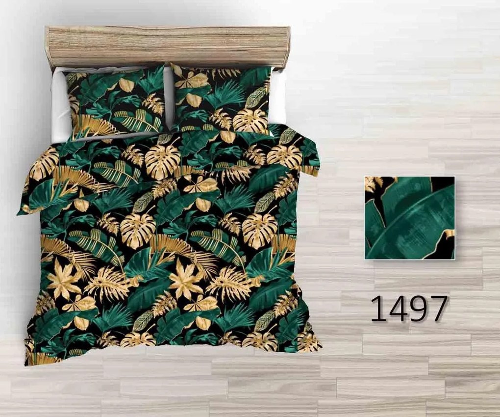 INTERMEDIC SK Posteľná obliečka Jungle Black 140x220 / 70x90 cm