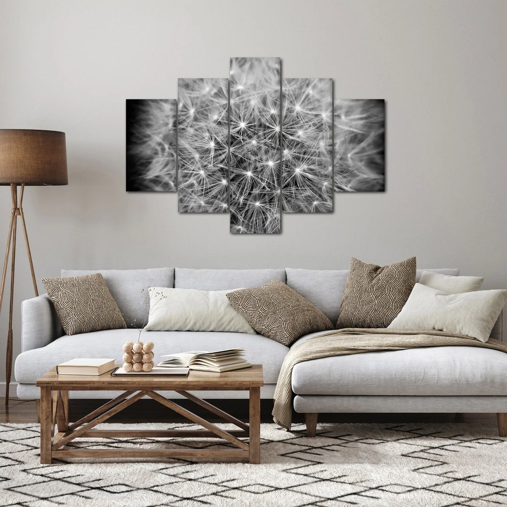 Obraz sivej púpavy (150x105 cm)