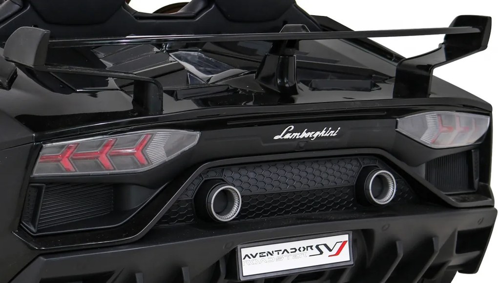 Ramiz Lamborghini SVJ DRIFT elektrické auto pre 2 deti čierne + funkcia driftu + diaľkové ovládanie + MP3 LED + pomalý štart