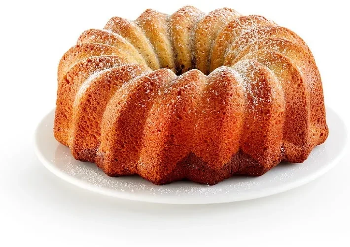 Červená silikónová forma na bábovku Lékué, ⌀ 22 cm