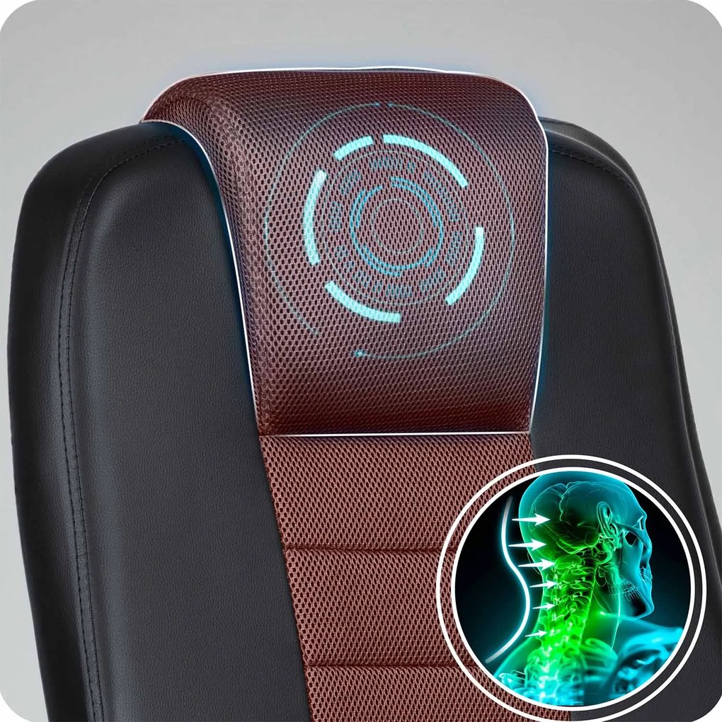 Otočná kancelárska stolička Sofotel 518B - čierna a hnedá