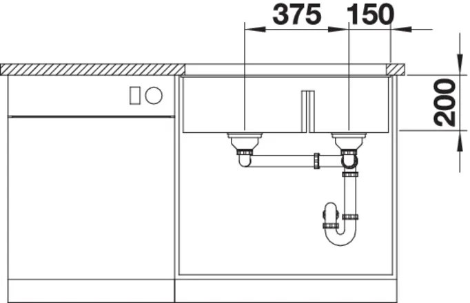 Granitový drez Blanco SUBLINE 430/270 U InFino tartufo