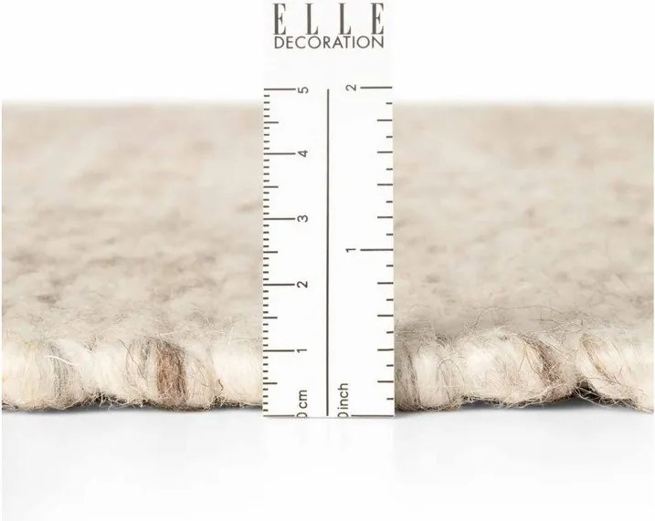 Béžový/v prírodnej farbe ručne tkaný vlnený okrúhly koberec ø 160 cm Lyon Beans – Elle Decoration