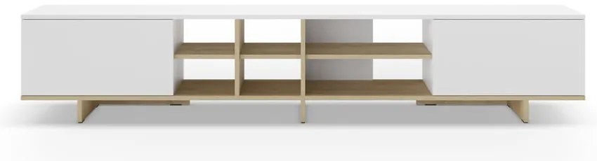 Biely TV stolík 230x44 cm Cequoia – Marckeric