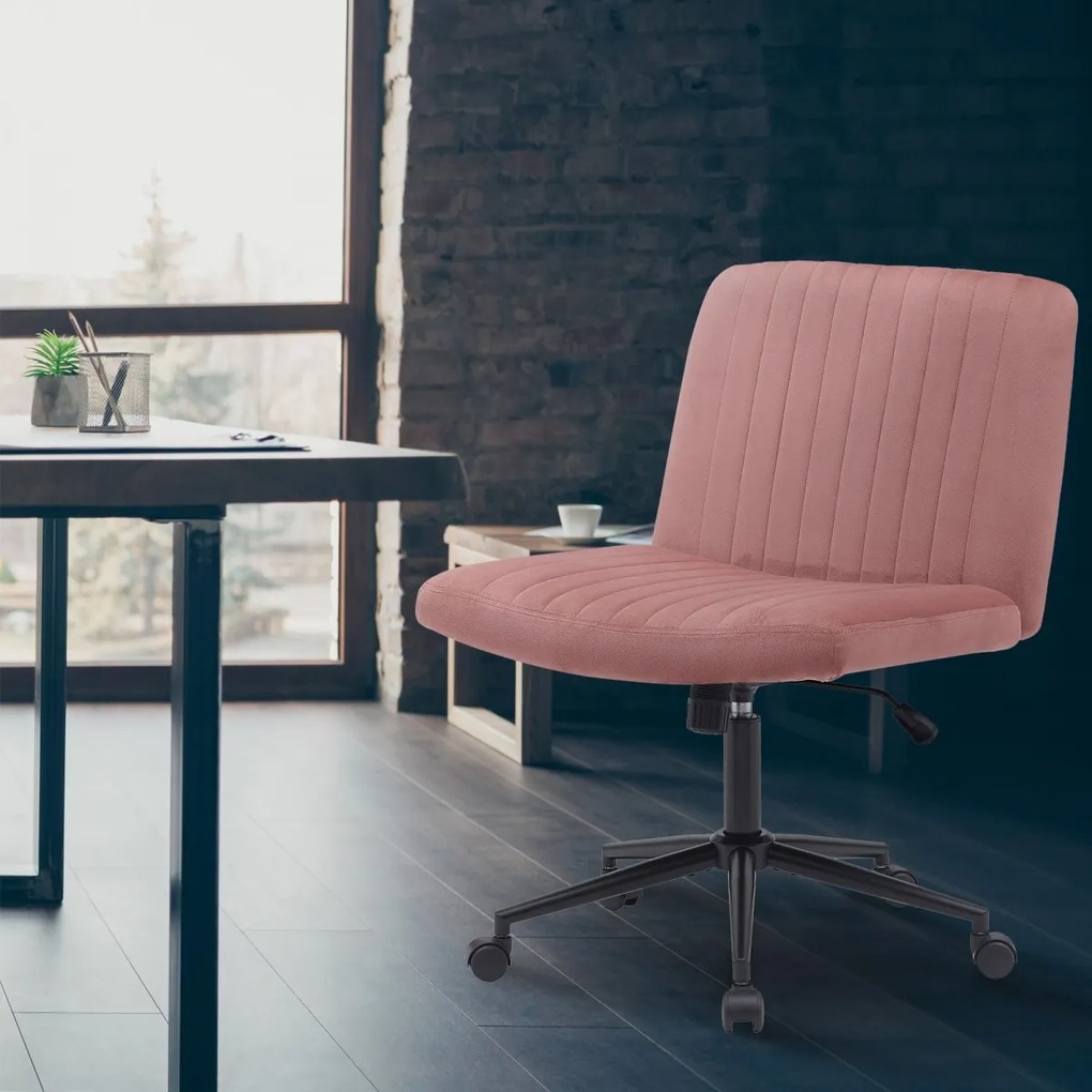 Design-Shop Kancelárska stolička Kingman zamat - Ružová