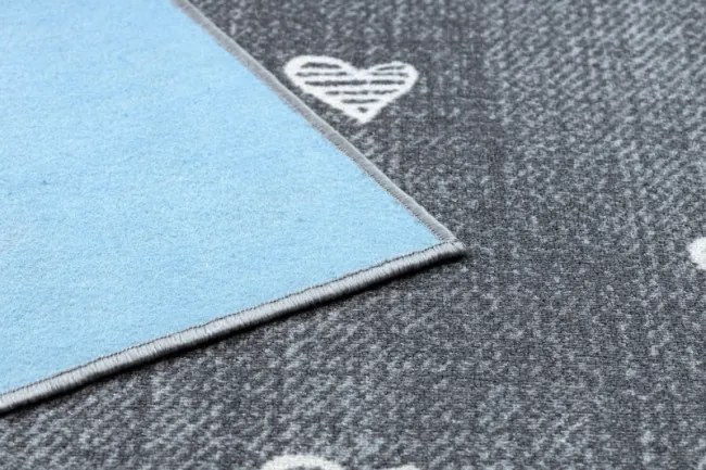 Koberec HEARTS Jeans - sivý