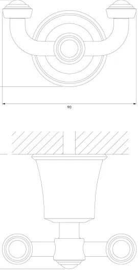 OMNIRES AL53120CR - Nástenný háčik ART LINE lesklý chróm