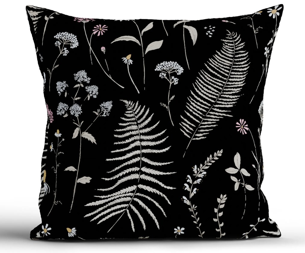 Bavlnená obliečka na vankúš Renforcé 40 × 40 cm - Gloria čierna