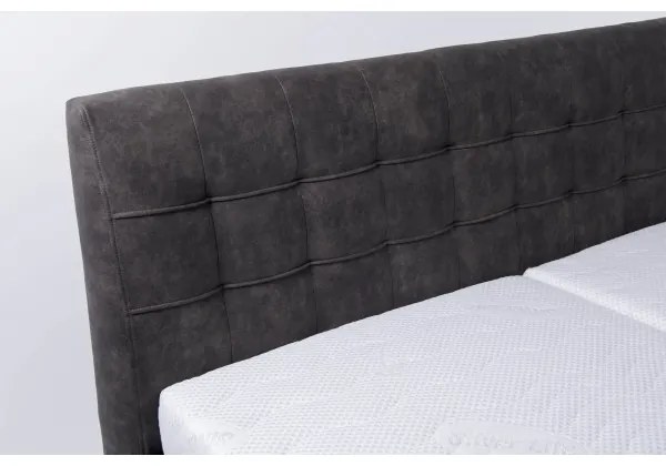 Čalúnená posteľ s matracom a úložným priestorom VIOLET 180x200 cm tmavosivá