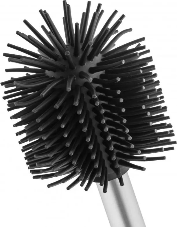 Erga Silka, silikónová WC kefa, čierna-chrómová, ERG-YKA-V.WCZC-SILKA