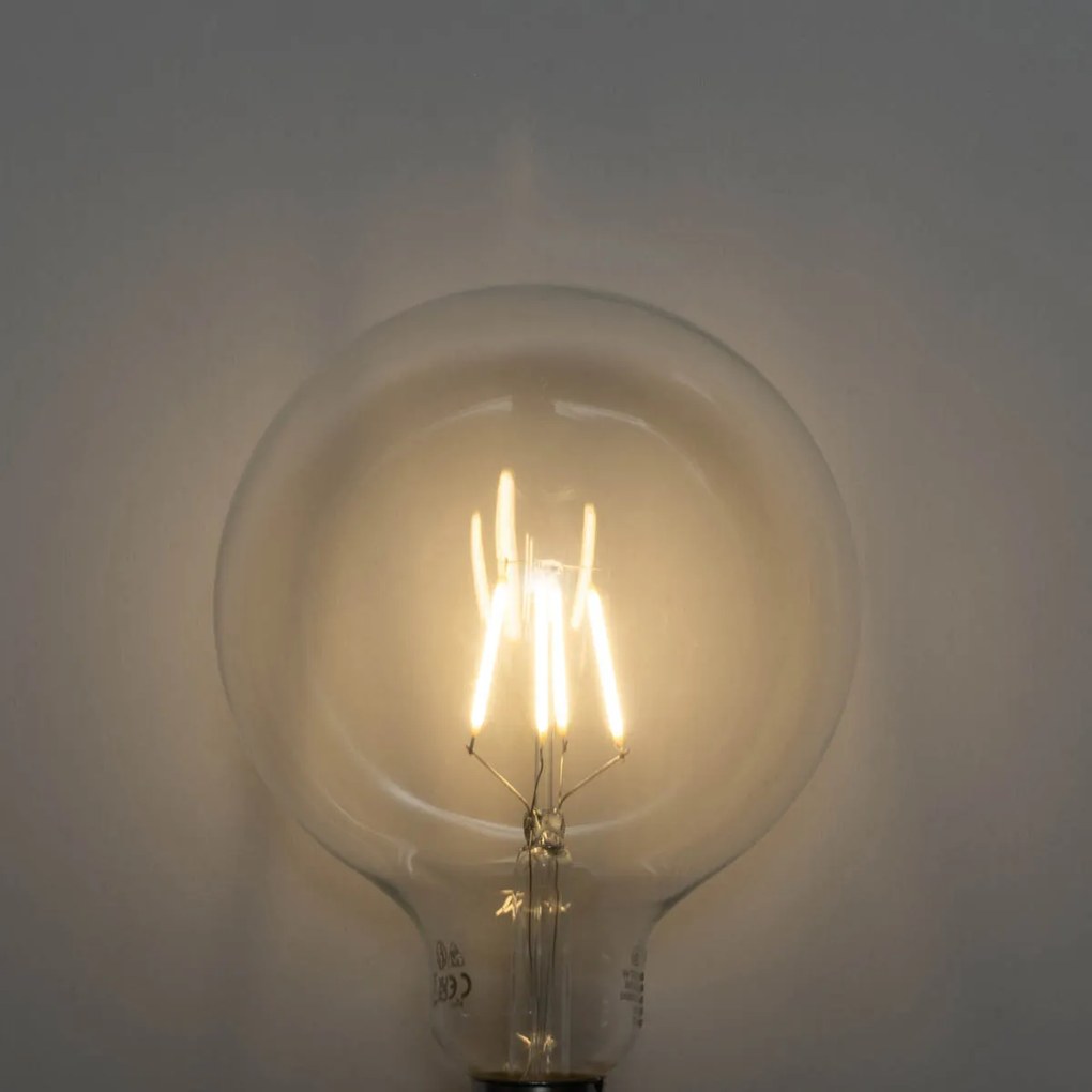 Sada 5 E27 3-stupňové stmievateľné LED špirálové vlákno G125 4W 450 lm 2700K
