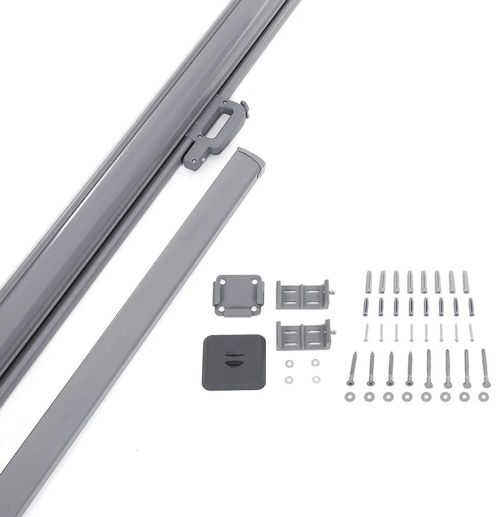 Boční markýza 160x350 cm kouřově šedá