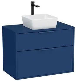 Kúpeľňová skrinka bez umývadla Roca Optica 78,5x56,5x45,5 cm modrá mat OPTDESK802ZM