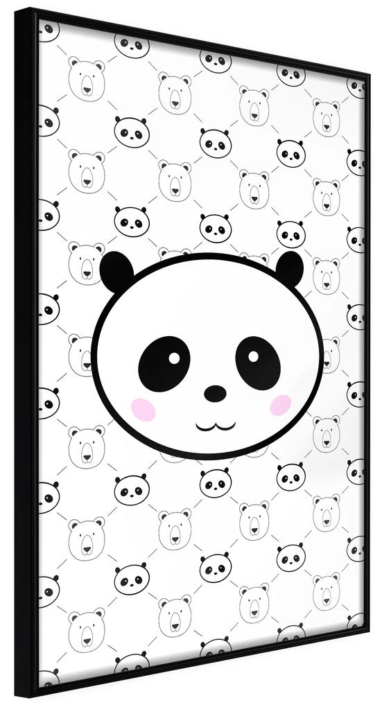 Artgeist Plagát - Pandas and Bears [Poster] Veľkosť: 20x30, Verzia: Čierny rám s passe-partout