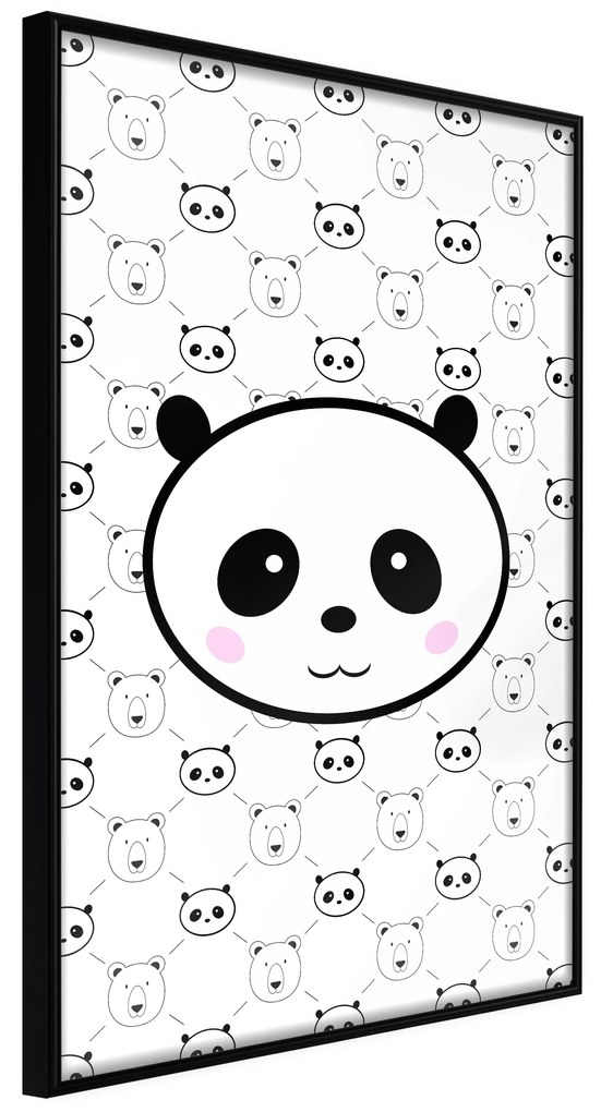 Artgeist Plagát - Pandas and Bears [Poster] Veľkosť: 20x30, Verzia: Zlatý rám