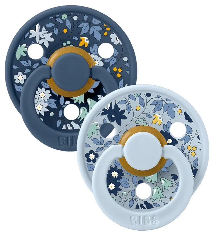 Symetrické cumlíky Liberty Colour 2ks Baby blue/Steel blue| BIBS Veľkosť: 1 1