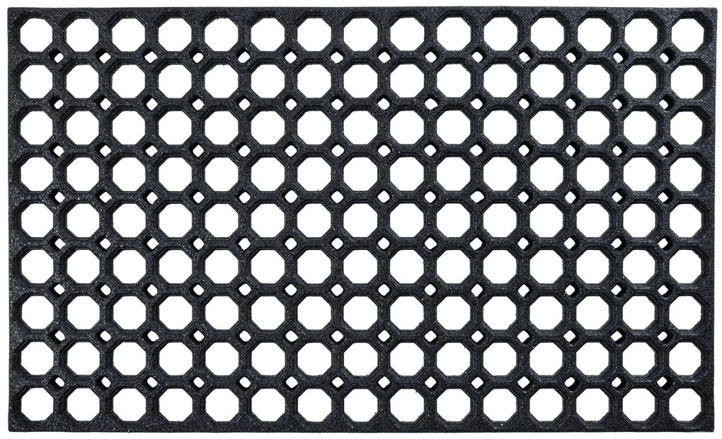 Gumová rohožka HONEY COMB 45 x 75 cm, čierna MHEU5000302