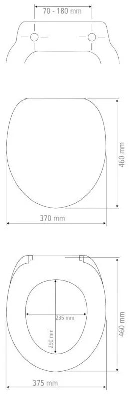 Záchodová doska s automatickým zatváraním 37,5 x 46 cm Vorno – Wenko