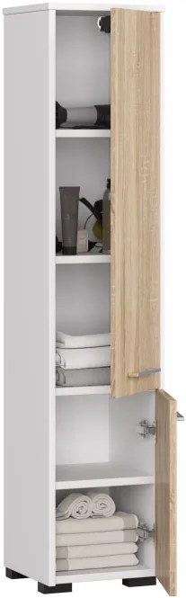 Kúpeľňová skrinka FIN 30 2D biela / sonoma