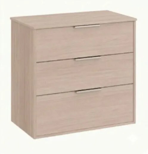 Roca Optica kúpeľňová skrinka bez umývadla 78,5x75,7x45,5 cm svetlý dub OPTDESK803ZJ