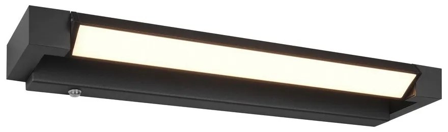 Matne čierne LED nástenné svietidlo Fabrizio – Trio