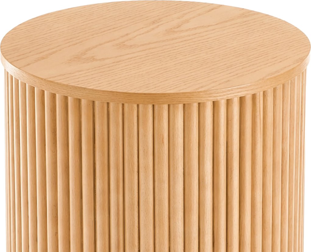 Okrúhly konferenčný stolík Tamis 40 cm - prírodný