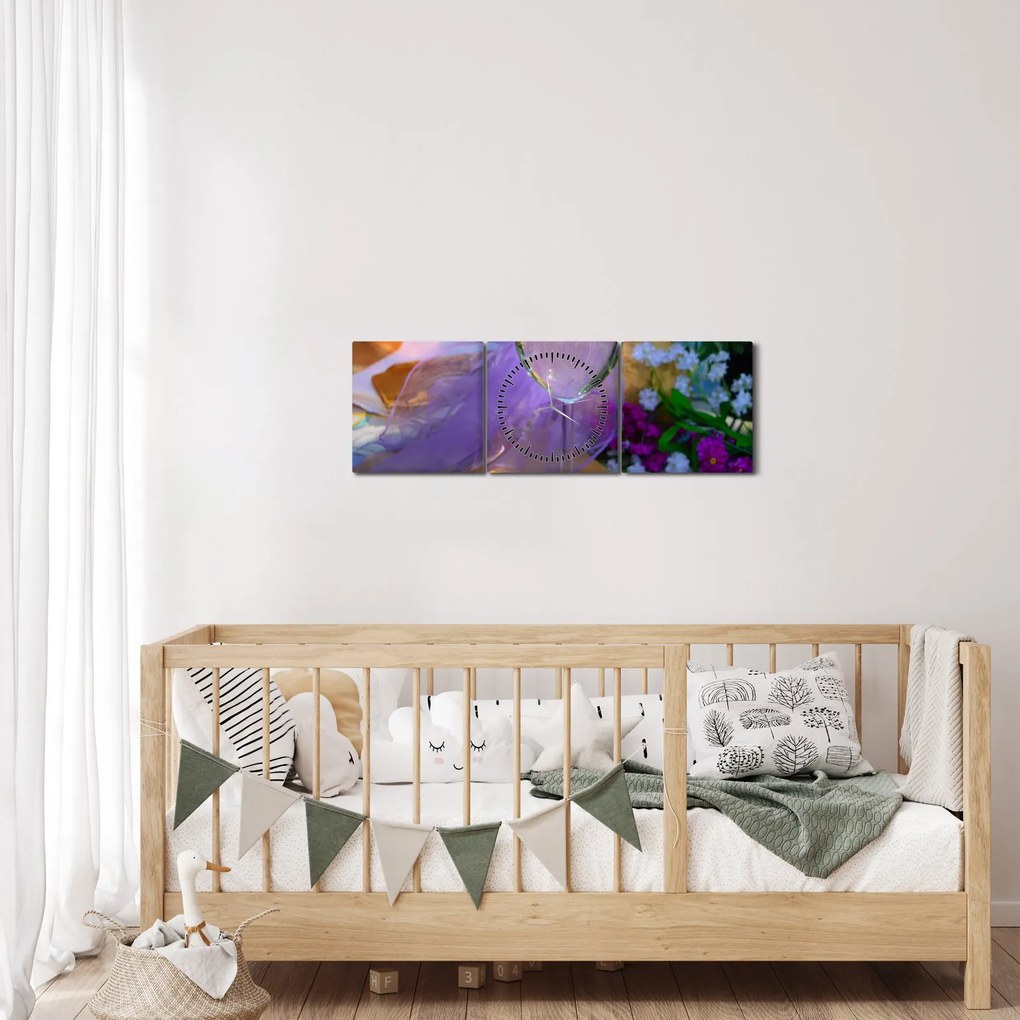 Obraz pikniku (s hodinami) (90x30 cm)