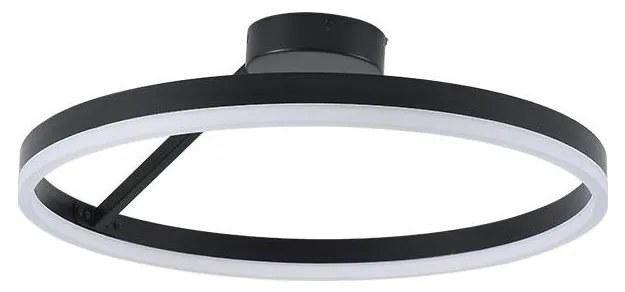 LED Stmievateľný prisadený luster LED/40W/230V 3000-6500K čierna + diaľkové ovládanie