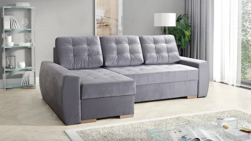 Sedacia súprava Madrid, ľavá, sivá (country 15/buk)