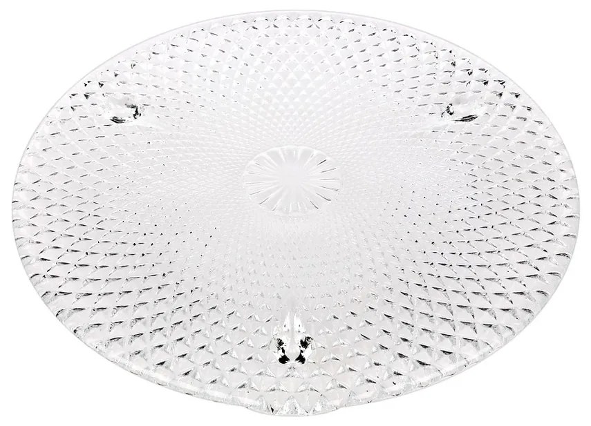 Sklenený servírovací podnos Karo, 28 cm
