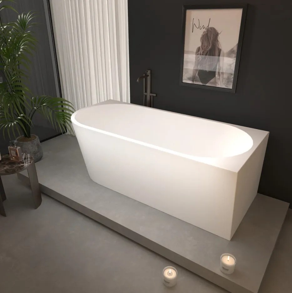 Erga Zara, rohová voľne stojaca vaňa 150x75 cm + odtoková zátka, pravá, biela lesklá, ERG-ZARA-150075R-WH-WH