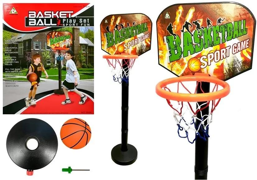 LEAN TOYS Basketbalový set 100cm oranžovo-čierny