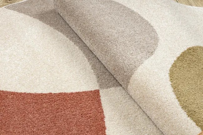 Koberec FUSION Shape 5706 krémový / tehlový