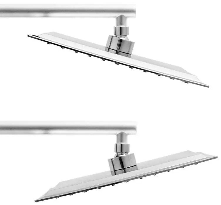 Sprchová dažďová hlavica YOKA SLIM - hranatá - 25 cm - chrómová