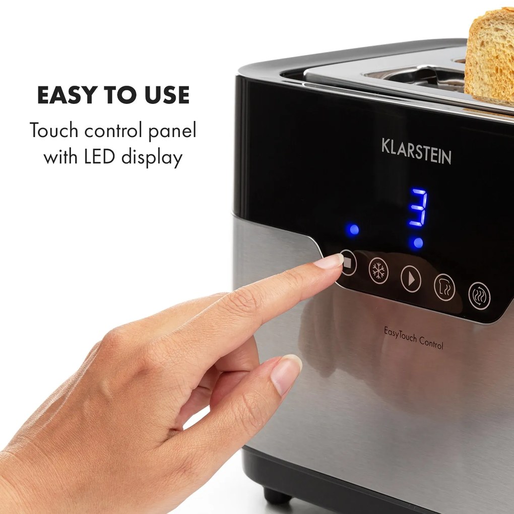 Klarstein Arabica, hriankovač, 920 W, LED displej, dotykové ovládanie, nehrdzavejúca oceľ