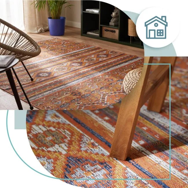 Obojstranný koberec Echo Etno Multi