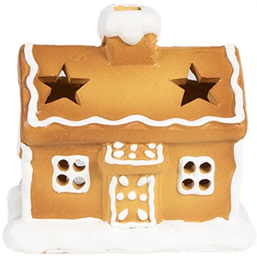 Keramický svietnik perníková chalúpka Gingerbread House - 11 * 8 * 10 cm