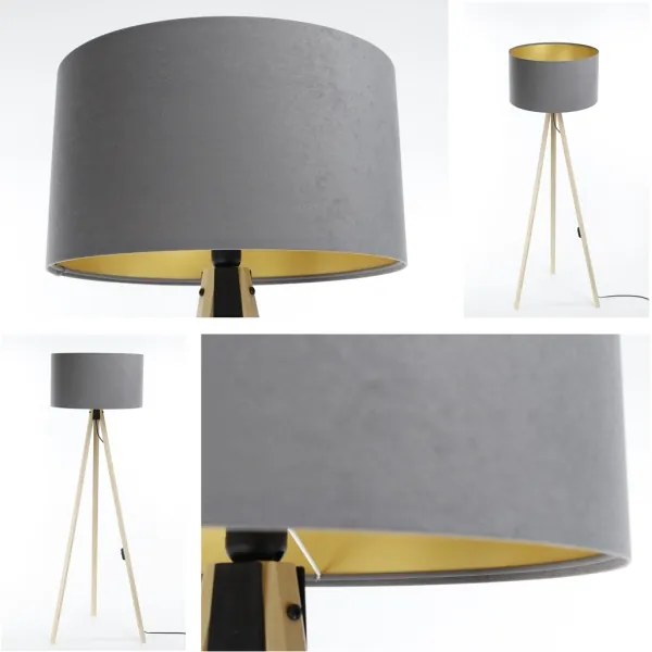 Stojacia lampa STANDART 1xE27/60W/230V šedá/béžová