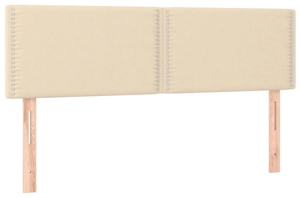 Posteľný rám boxspring s matracom krémový 140x200 cm látka