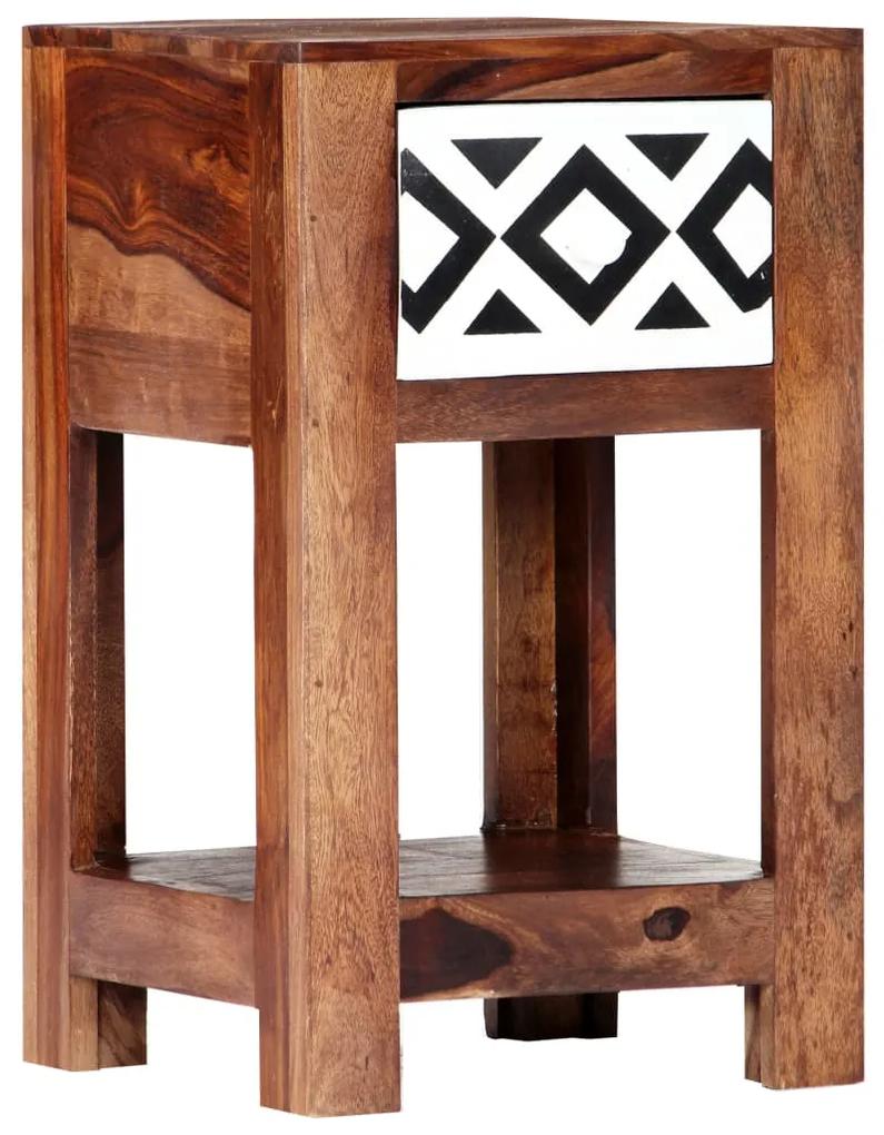 vidaXL Nočný stolík 30x30x50 cm masívne sheeshamové drevo